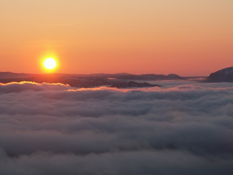 美幌町にある美幌峠の夕日