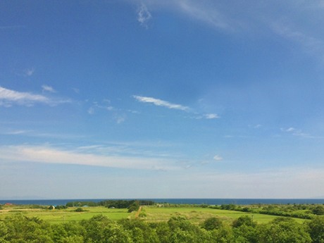 長万部町の空と牧場