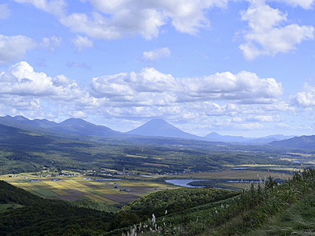 北海道蘭越町の景色