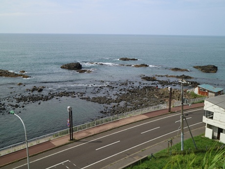 留萌市にある岬の風景